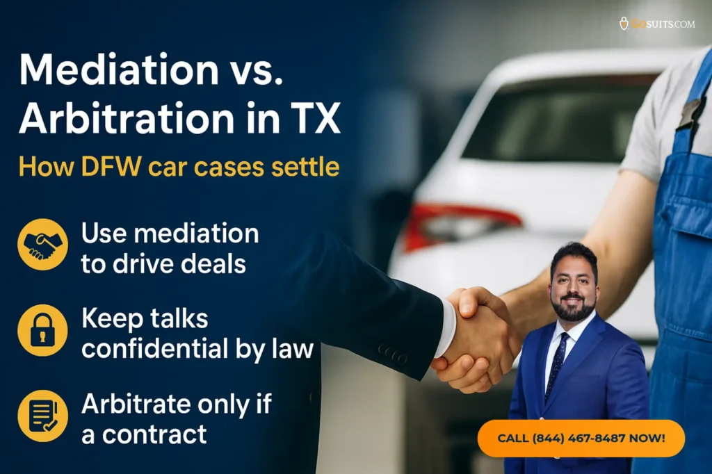 Will My Dallas Car Accident Lawsuit Go to Trial? | GoSuits Infographic
