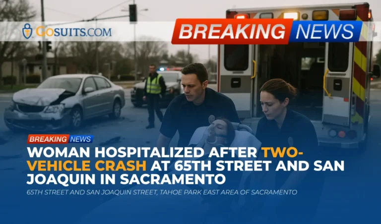 Woman Hospitalized After Two-Vehicle Crash at 65th Street and San Joaquin in Sacramento