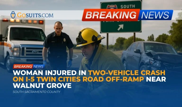Woman Injured in Two-Vehicle Crash on I-5 Twin Cities Road Off-Ramp Near Walnut Grove