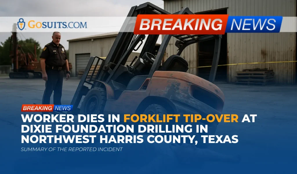 Worker Dies in Forklift Tip-Over at Dixie Foundation Drilling in Northwest Harris County, Texas