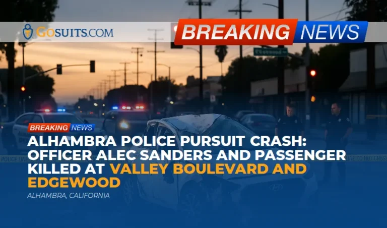Alhambra Police Pursuit Crash: Officer Alec Sanders and Passenger Killed at Valley Boulevard and Edgewood
