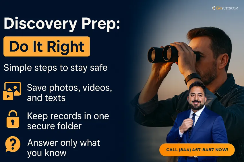 Car Accident Lawsuit Discovery: What You Must Disclose | GoSuits Infographic