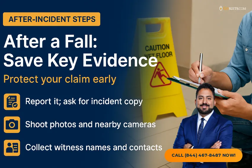 Constructive vs. Actual Notice in Premises Liability | GoSuits Infographic