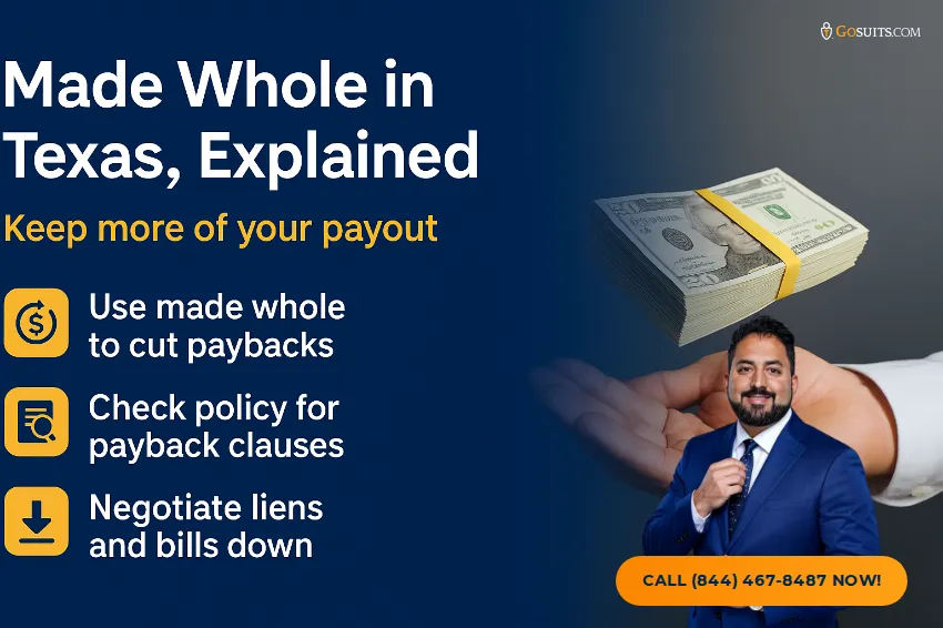 Dallas Hit-and-Run: Made Whole Doctrine & UM Claims | GoSuits Infographic