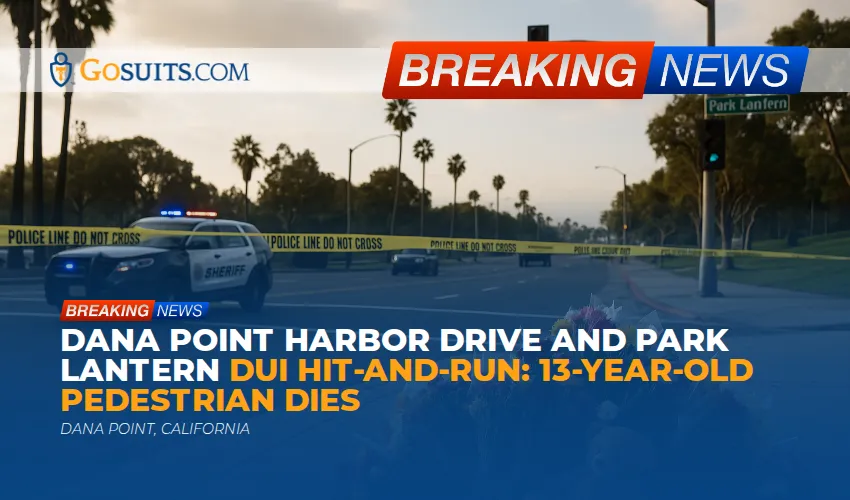 Dana Point Harbor Drive and Park Lantern DUI Hit-and-Run: 13-Year-Old Pedestrian Dies