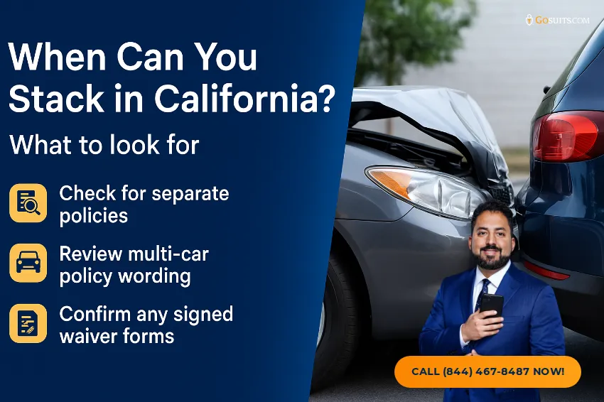 Does California Have Stacking Laws? Auto Insurance Guide | GoSuits Infographic