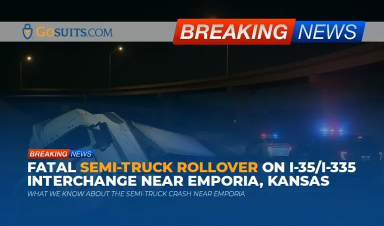 Fatal Semi-Truck Rollover on I-35/I-335 Interchange Near Emporia, Kansas