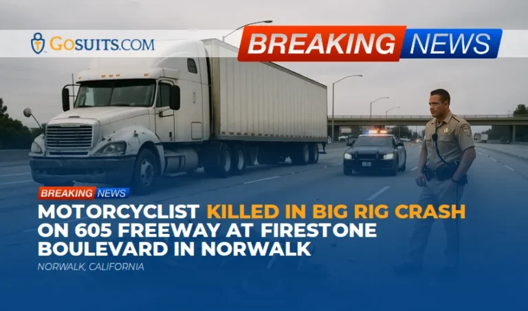 Motorcyclist Killed in Big Rig Crash on 605 Freeway at Firestone Boulevard in Norwalk