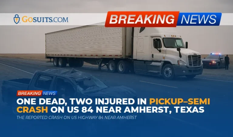 One Dead, Two Injured in Pickup–Semi Crash on US 84 Near Amherst, Texas
