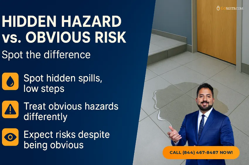 Property Owner Duty to Warn of Hidden Dangers | GoSuits Infographic