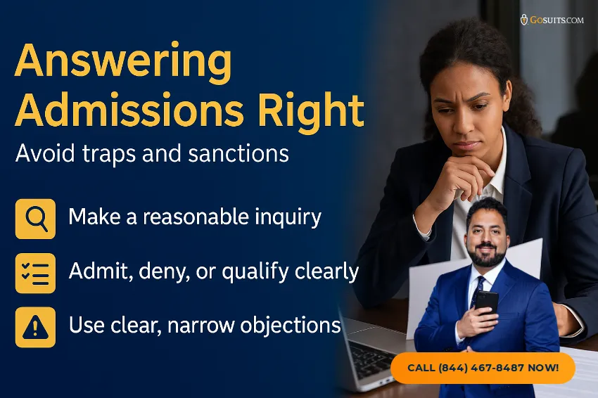 Requests for Admission in Injury Cases | GoSuits Infographic