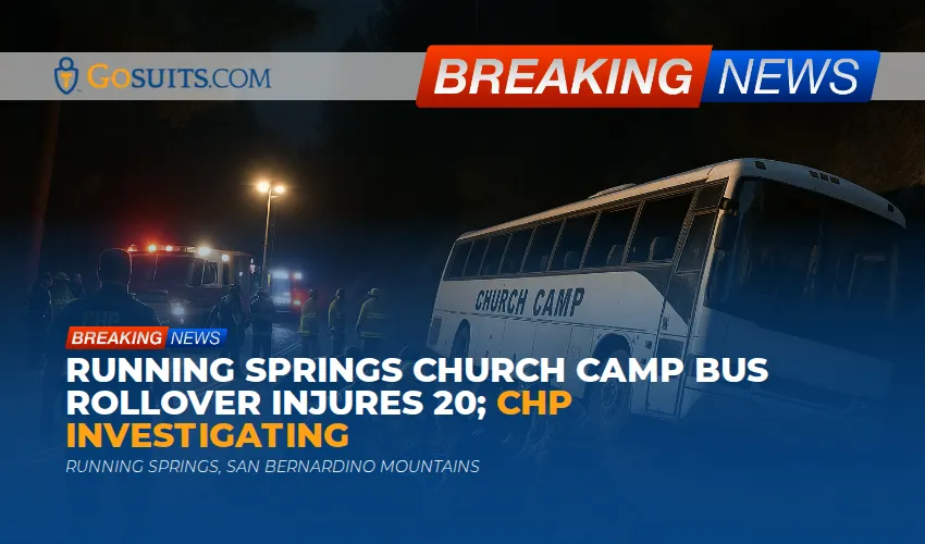 Running Springs Church Camp Bus Rollover Injures 20; CHP Investigating