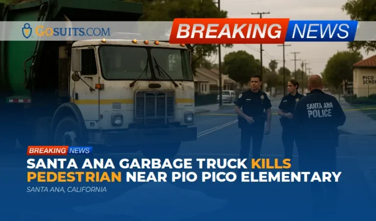 Santa Ana Garbage Truck Kills Pedestrian Near Pio Pico Elementary