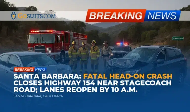 Santa Barbara: Fatal Head-On Crash Closes Highway 154 Near Stagecoach Road; Lanes Reopen by 10 a.m.