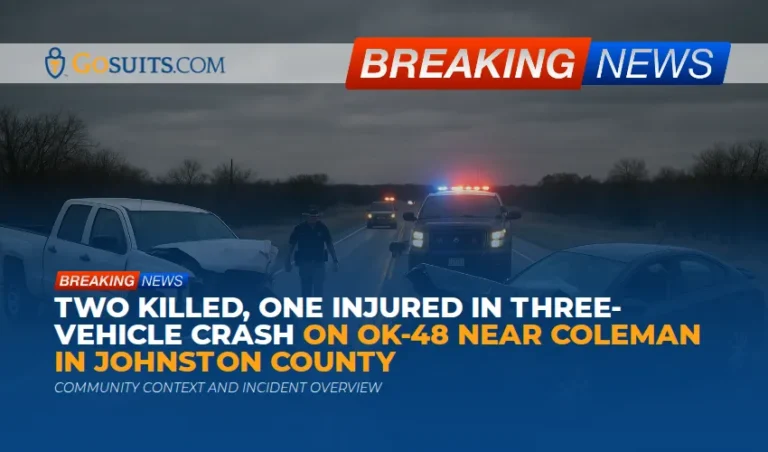 Two Killed, One Injured in Three-Vehicle Crash on OK-48 Near Coleman in Johnston County