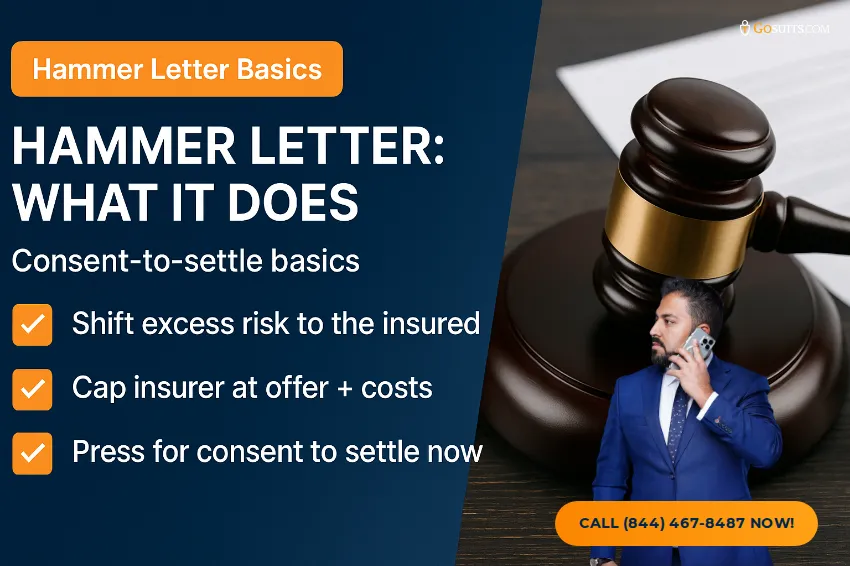 What Is a Hammer Letter? Will It Help My Case? | GoSuits Infographic