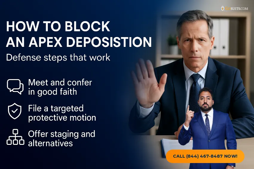 What Is the Apex Doctrine? | GoSuits Injury Lawyers Infographic