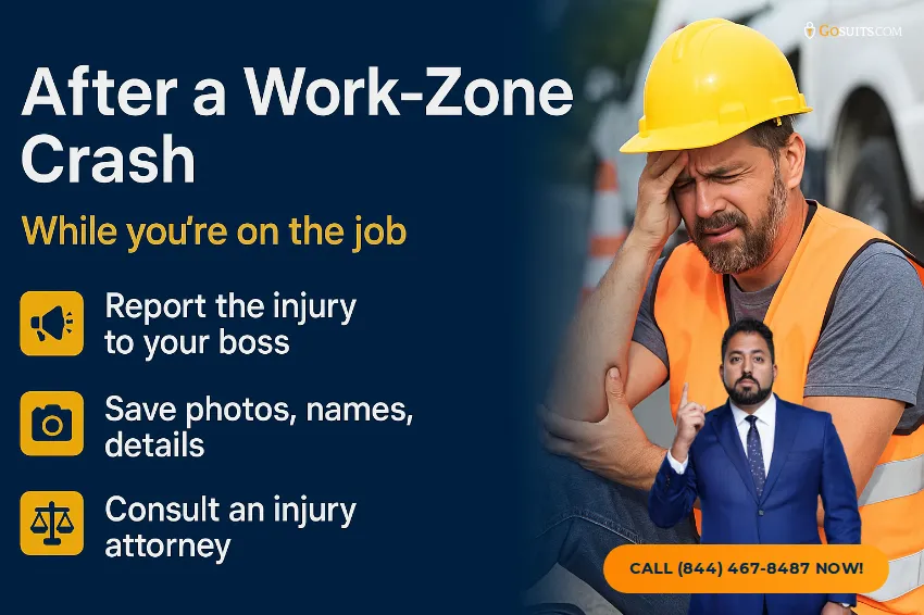 What Is the Kotecki Cap in Illinois Work-Zone Crashes? | GoSuits Infographic