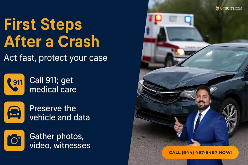 Who Is at Fault for Autopilot Car Crashes? | GoSuits Infographic