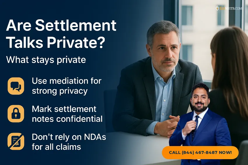 Will My Legal Case Stay Confidential? | GoSuits Injury Lawyers Infographic