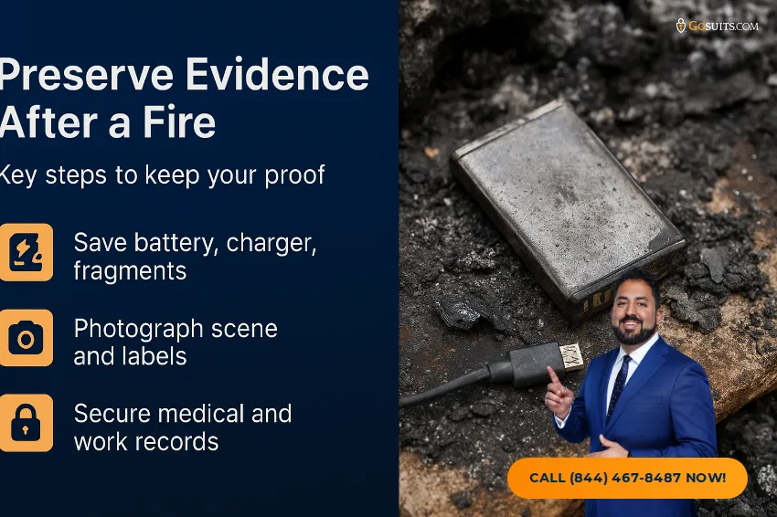 Exploding Battery Lawsuit (E-Bike & Scooter) | GoSuits Infographic
