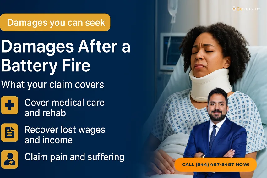 Exploding Battery Lawsuit (E-Bike & Scooter) | GoSuits Infographic