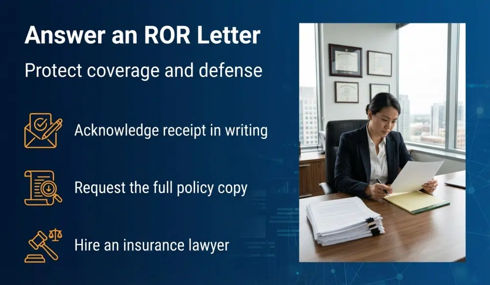 Infographic: Answer an ROR Letter — Protect coverage and defense