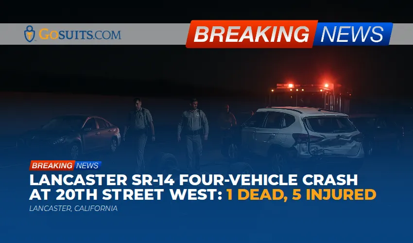 Lancaster SR-14 Four-Vehicle Crash at 20th Street West: 1 Dead, 5 Injured