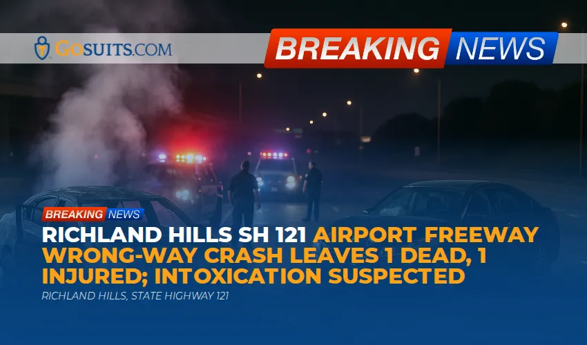 Richland Hills SH 121 Airport Freeway wrong-way crash leaves 1 dead, 1 injured; intoxication suspected
