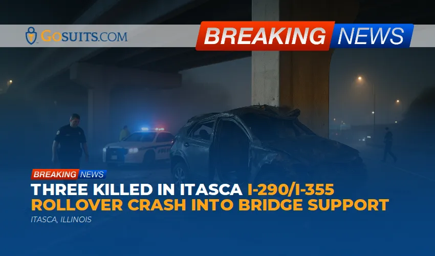 Three Killed in Itasca I-290/I-355 Rollover Crash Into Bridge Support