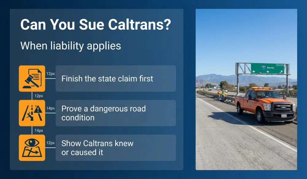 Can You Sue Caltrans? - When liability applies