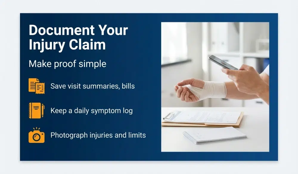 Document Your Injury Claim - Make proof simple
