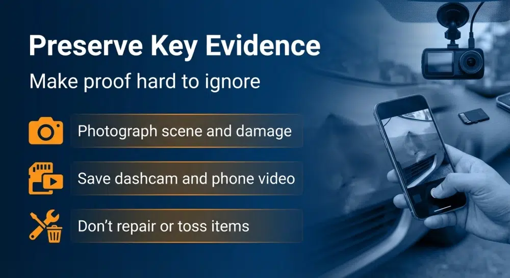 Evidence Preservation Infographic: Preserve Key Evidence