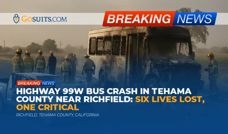 Highway 99W Bus Crash in Tehama County Near Richfield: Six Lives Lost, One Critical