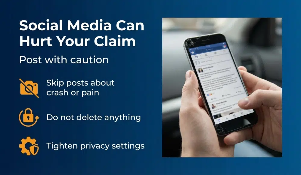 Infographic: Social Media Can Hurt Your Claim — Post with caution