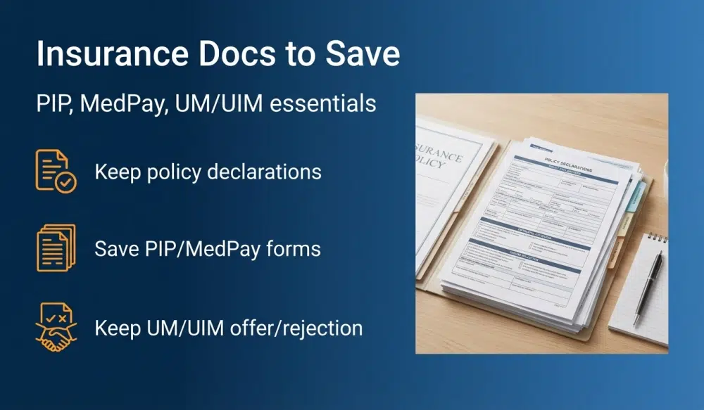 Insurance Docs to Save infographic