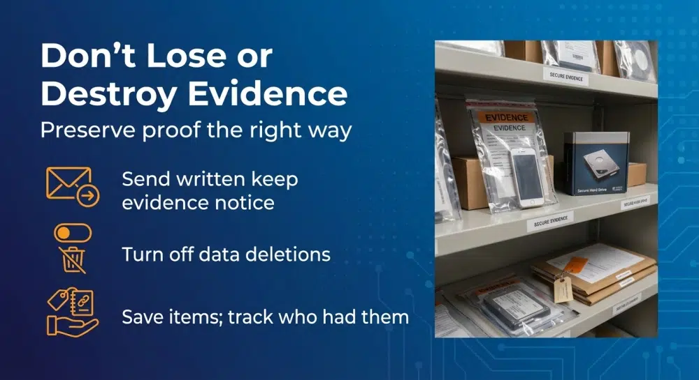 Preserve Evidence Infographic