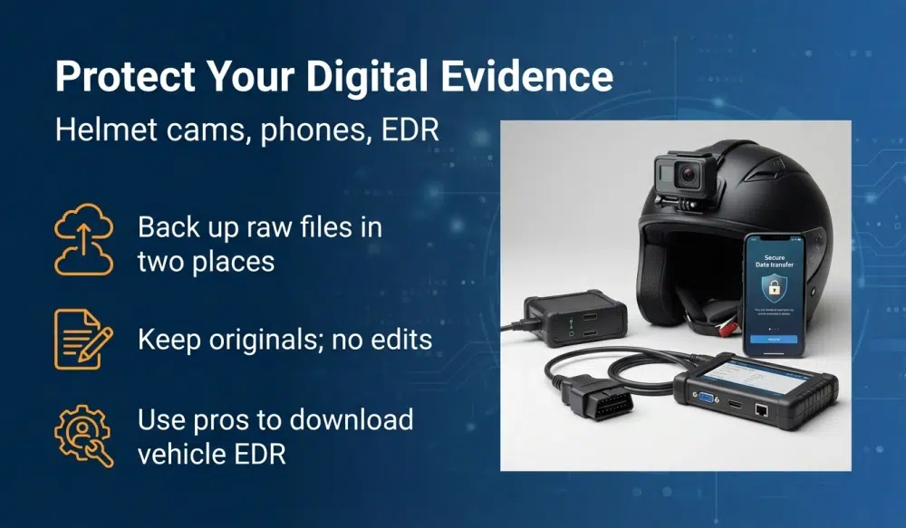 Protect Your Digital Evidence — Helmet cams, phones, EDR