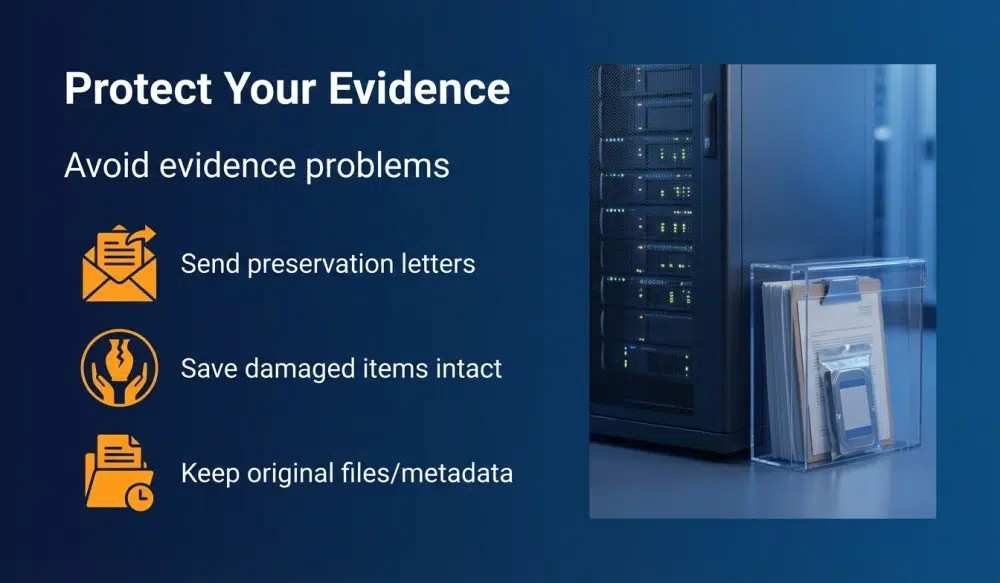 Protect Your Evidence infographic