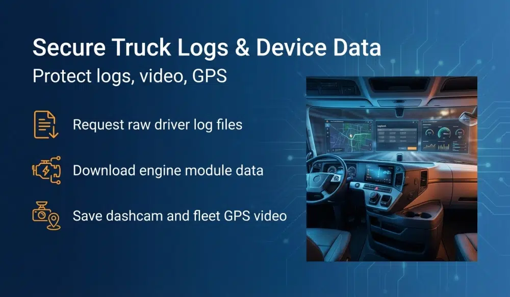 Secure Truck Logs & Device Data — Protect logs, video, GPS