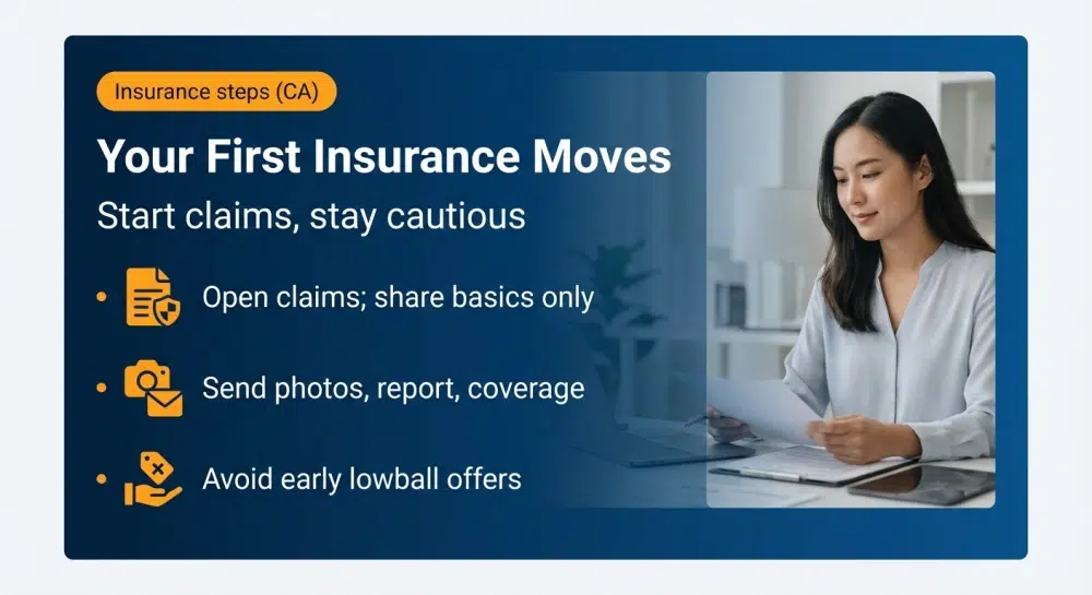 Your First Insurance Moves - Start claims, stay cautious