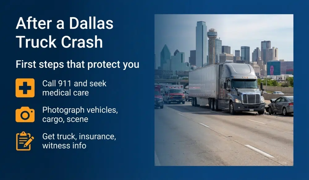 After a Dallas Truck Crash — First steps that protect you