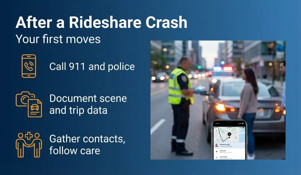 After a Rideshare Crash infographic