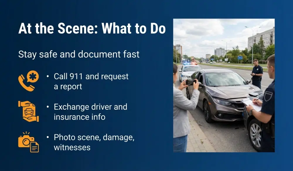 At the Scene: What to Do - Stay safe and document fast