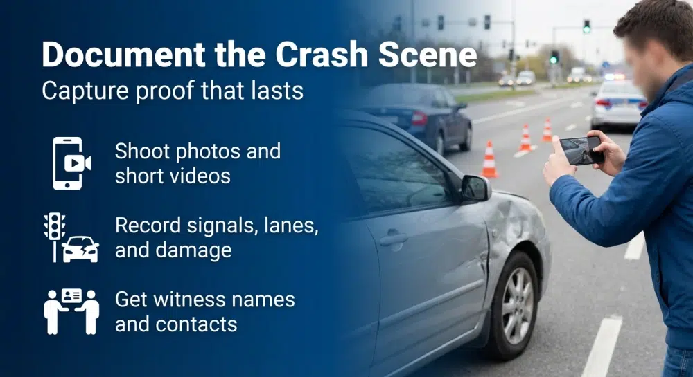 Document the Crash Scene infographic - Capture proof that lasts