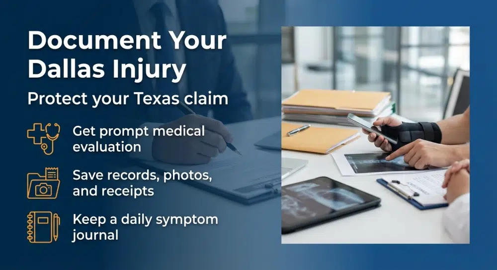 Infographic: Document Your Dallas Injury — Protect your Texas claim