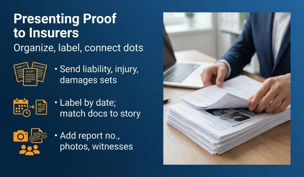 Presenting Proof to Insurers — Organize, label, connect dots