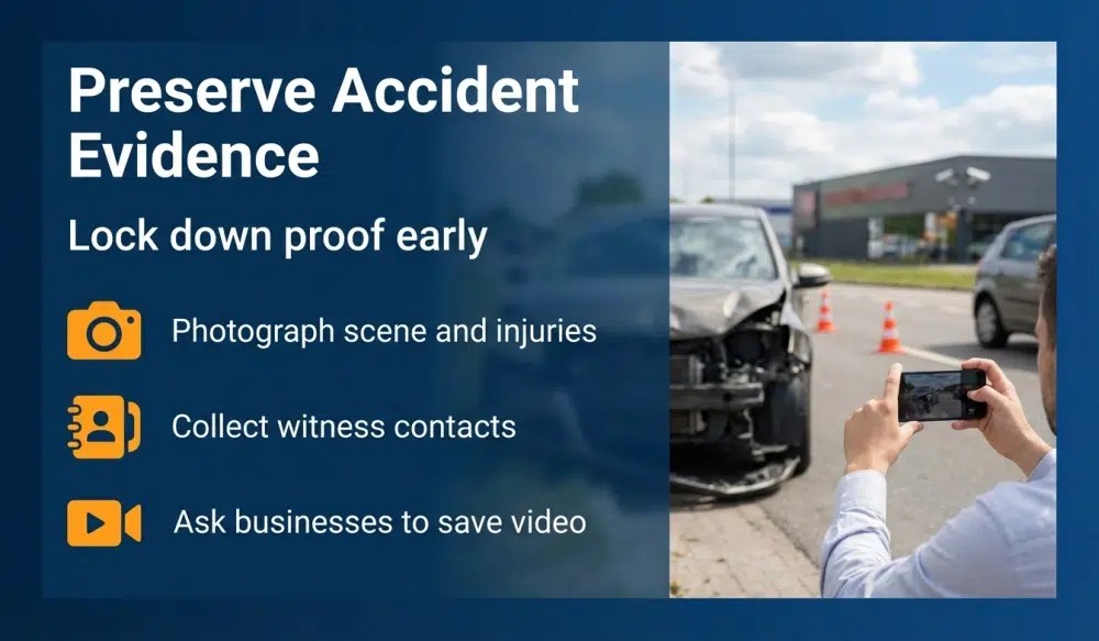 Preserve Accident Evidence infographic