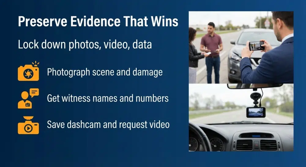 Preserve Evidence That Wins infographic