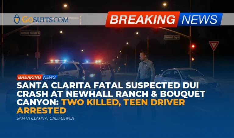 Santa Clarita fatal suspected DUI crash at Newhall Ranch & Bouquet Canyon: two killed, teen driver arrested